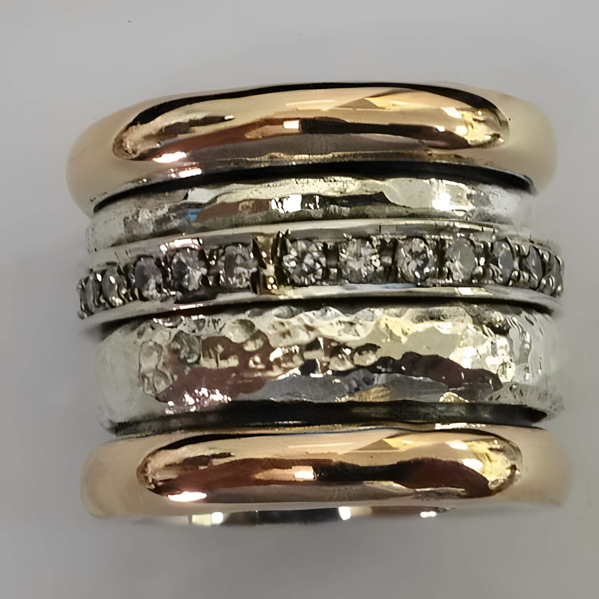 Maellie – Vintage Dicke Ring in Gold und Silber