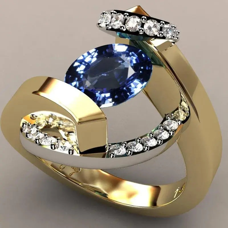 Azura – Vintage-Ring mit blauem Zirkon