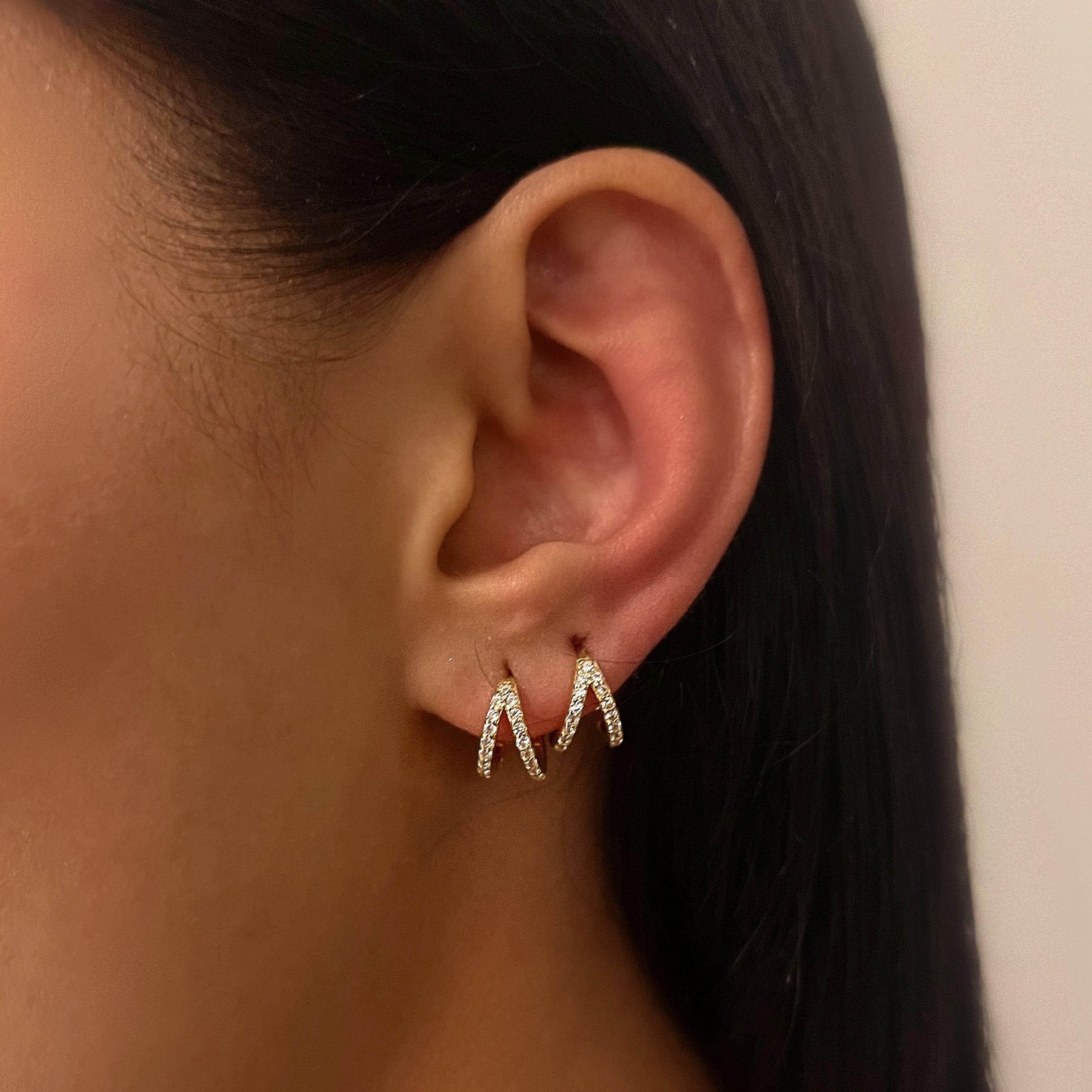 Aileen – Ohrringe mit doppelter Schicht