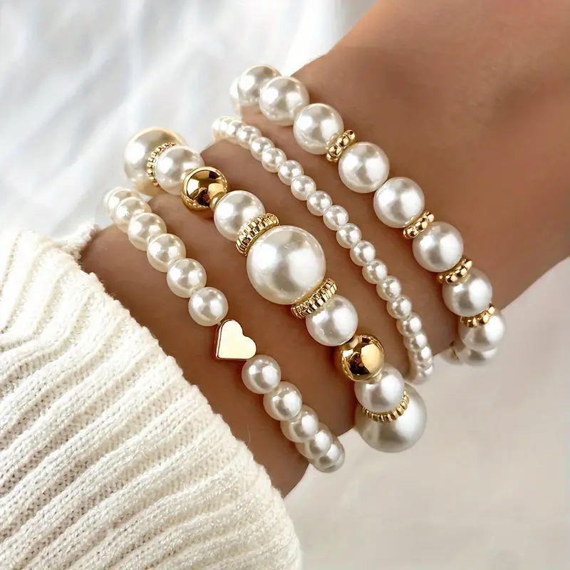 Nerisse – Set aus Süßwasserperlen-Armbändern