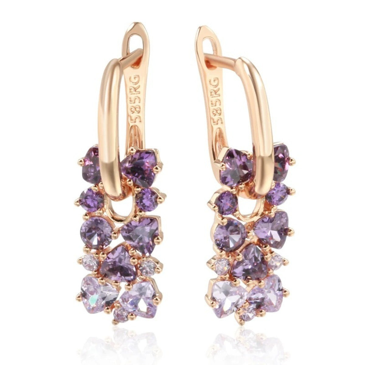 Joshi – Elegante Ohrringe Lila