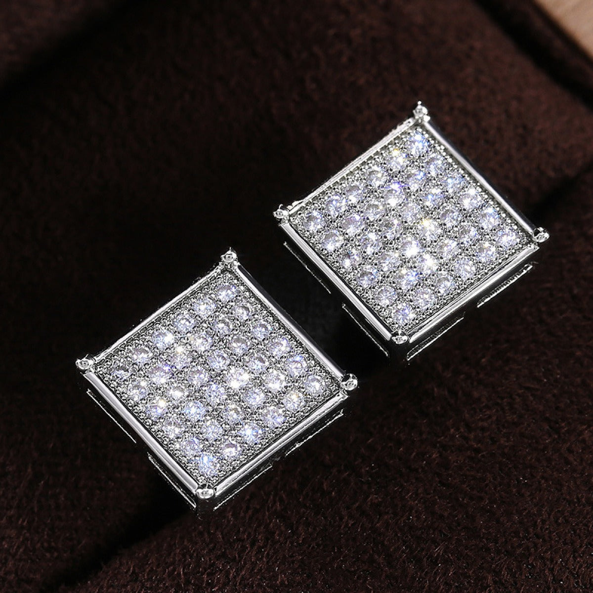 Ariana – Elegante Quadratische Ohrringe mit Zirkonia