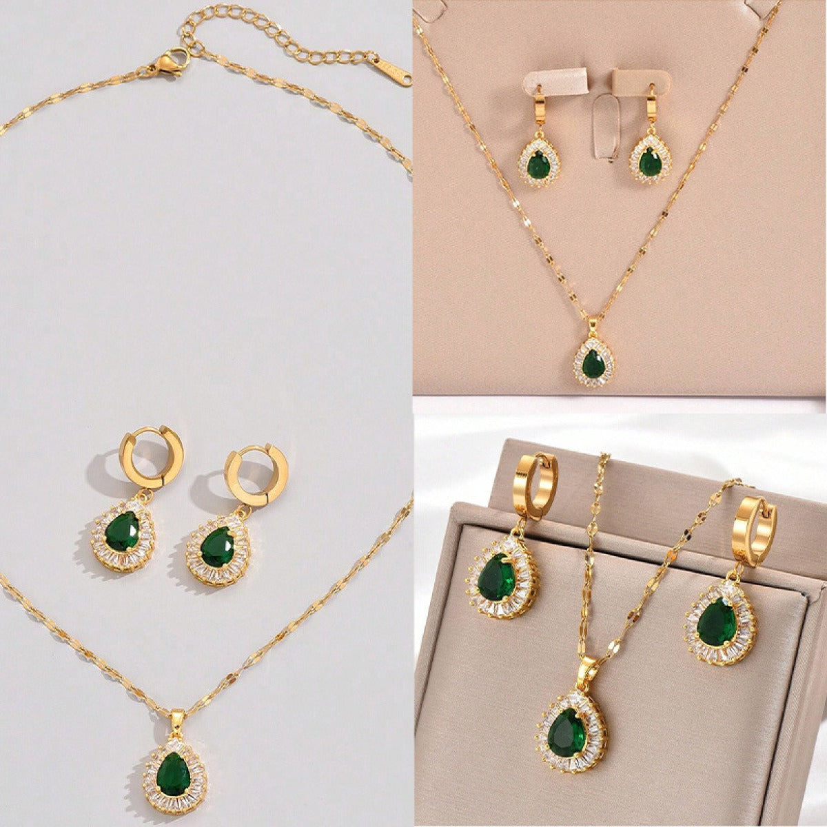 Rheya – Elegantes Lysandelle-Set aus Gold und Kristall