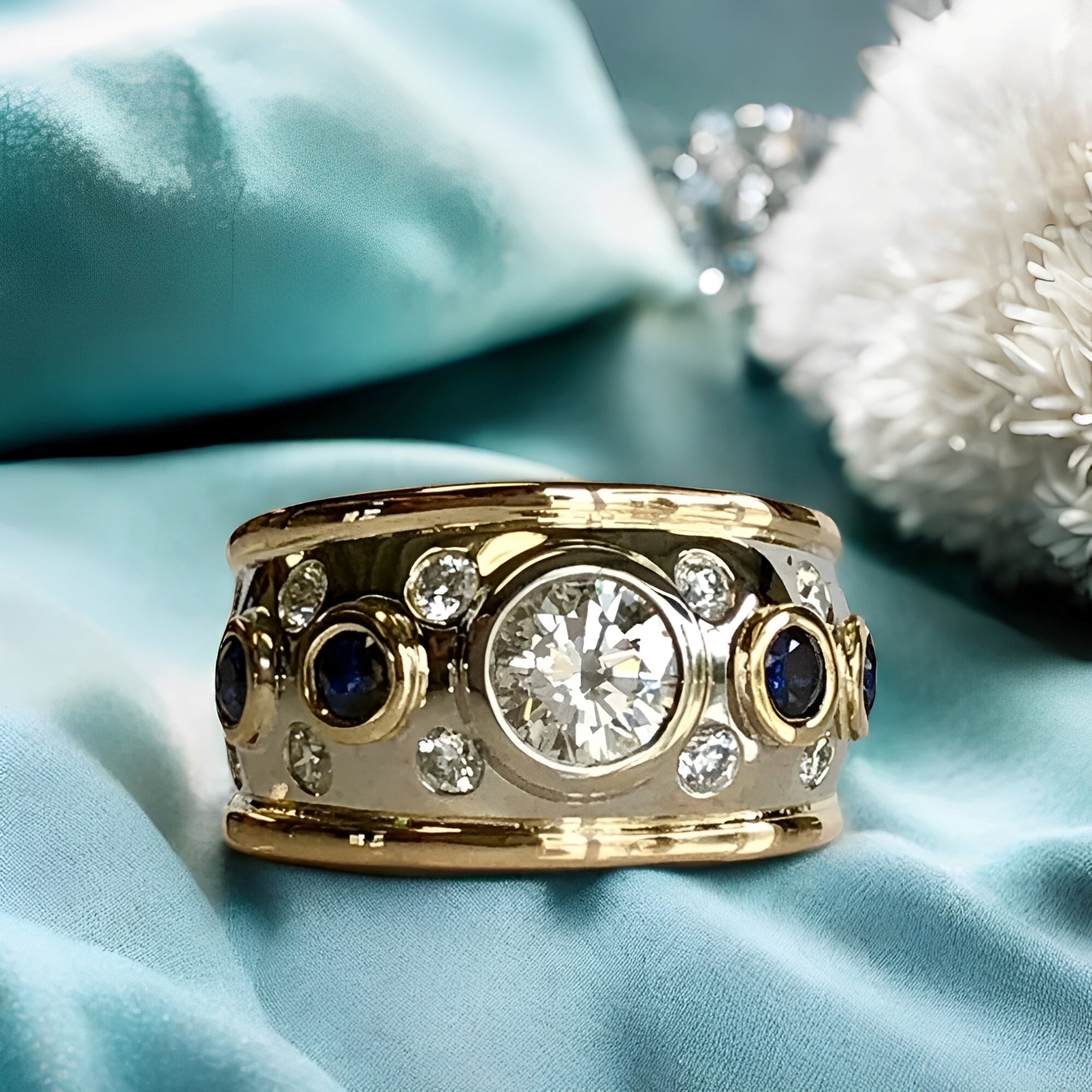 Sierra – Vintage Goldener Ring mit Eingefasstem Zirkon