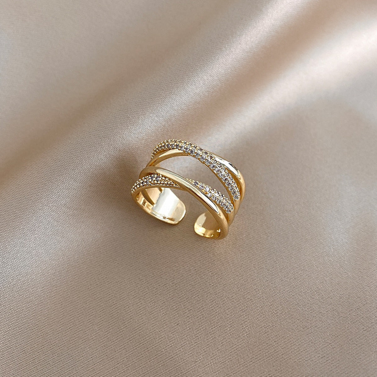 Isabella – Doppelschichtige Überkreuzte Ring