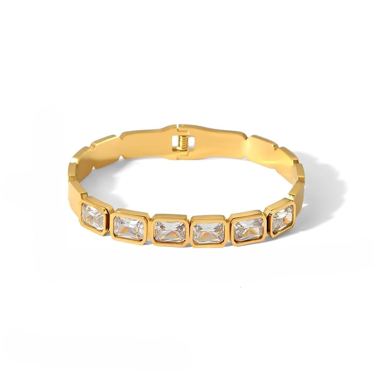 Janice – Goldenes Armband mit funkelnden Zirkonias