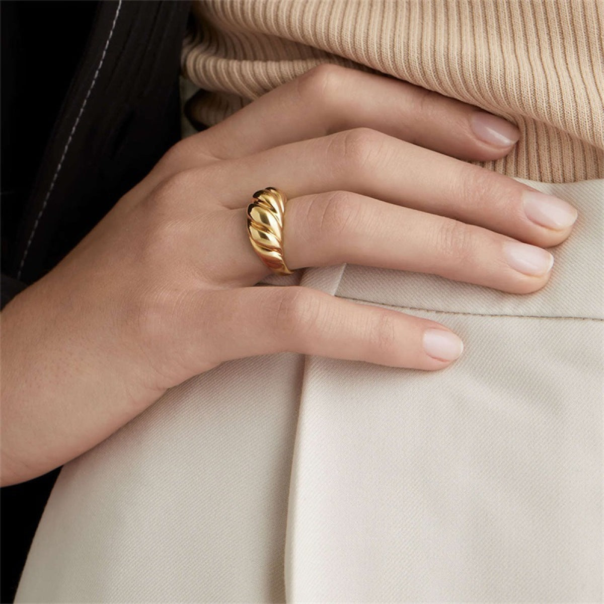 Miley – Elegante Ring aus beschichtetem Edelstahl