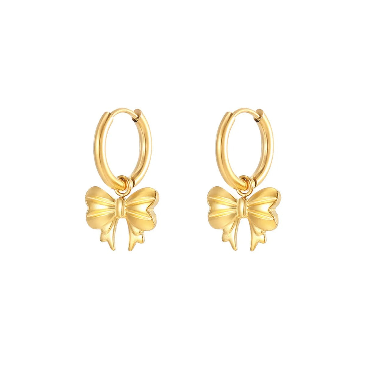 Carla – Creolen Schleife Bow Plattiert Gold