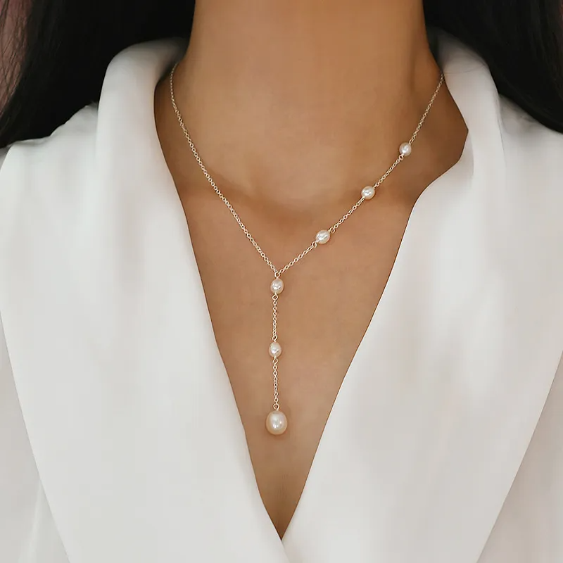 Kayla – Vintage-Kette mit Perlenanhänger