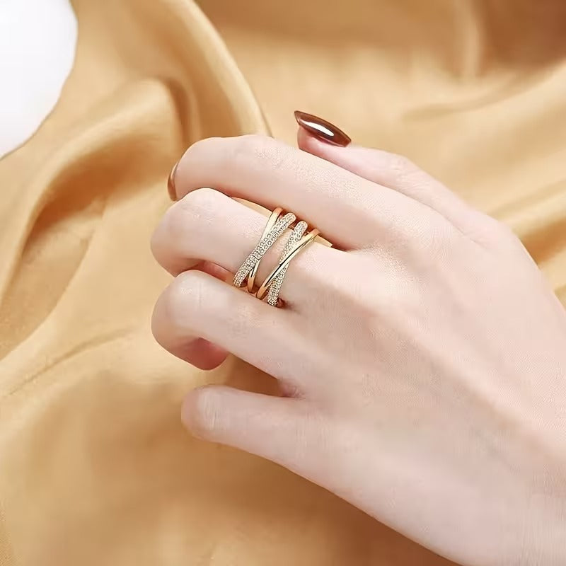 Isabella – Doppelschichtige Überkreuzte Ring