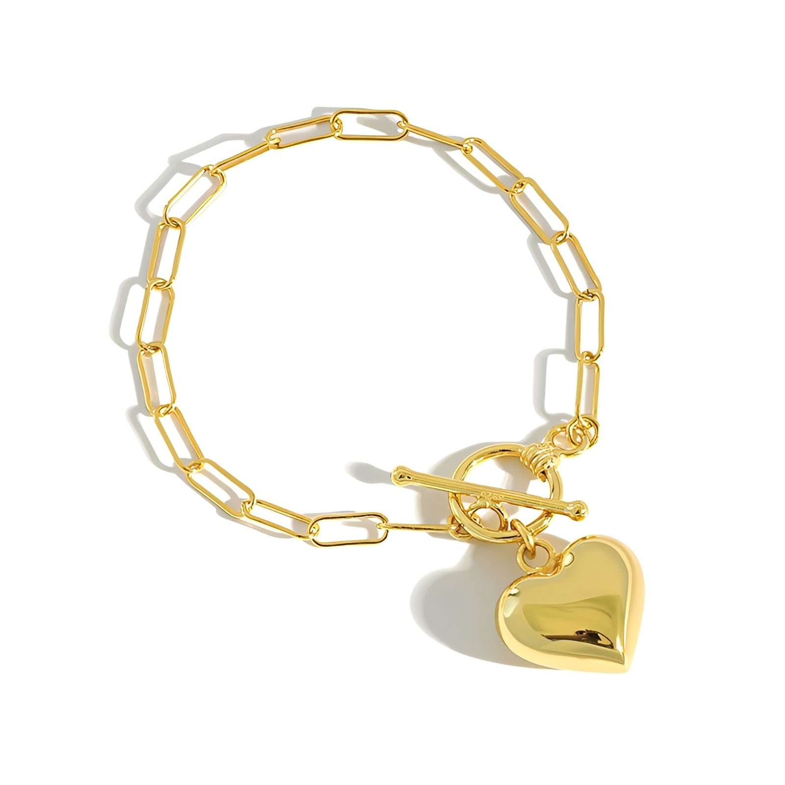 Amora – Armband mit goldenem Herzverschluss