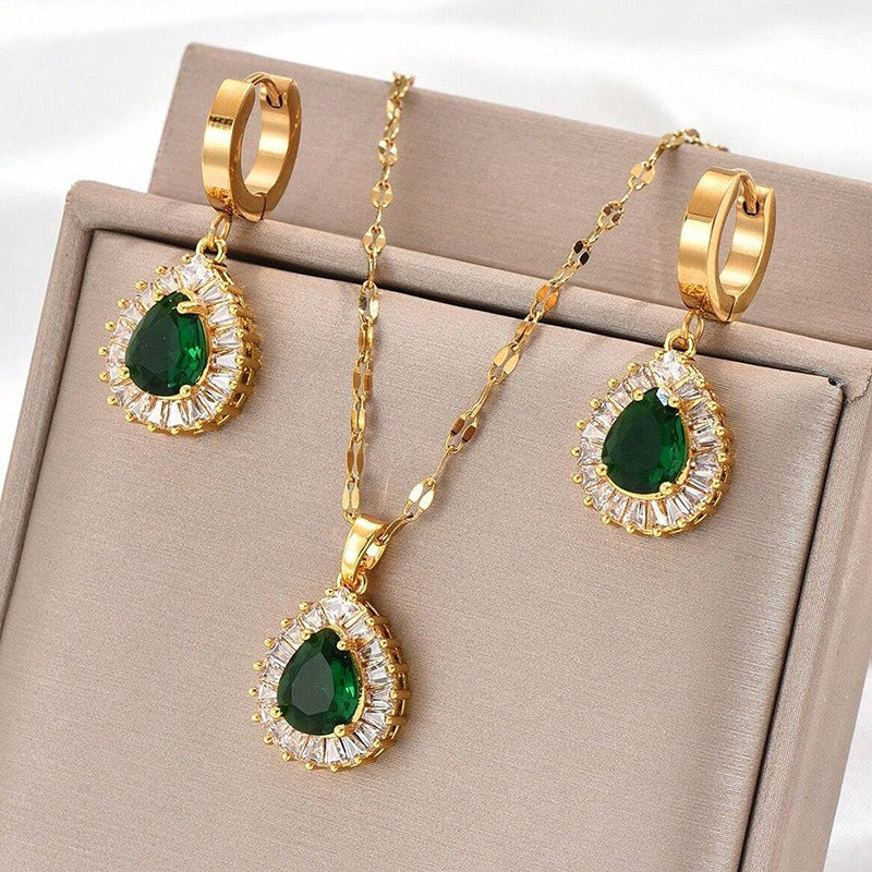 Rheya – Elegantes Lysandelle-Set aus Gold und Kristall