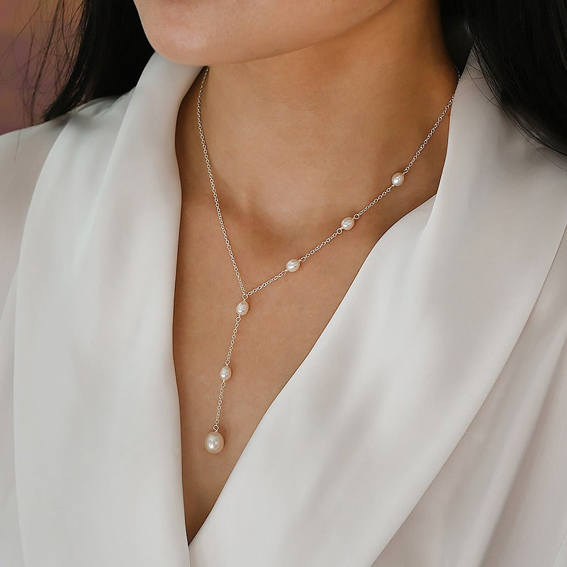 Kayla – Vintage-Kette mit Perlenanhänger