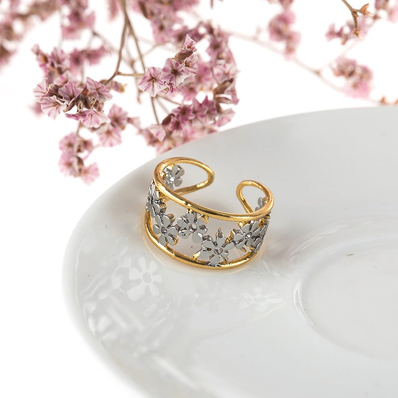 Florya – Ring Margerite Offen mit Unregelmäßigem Design