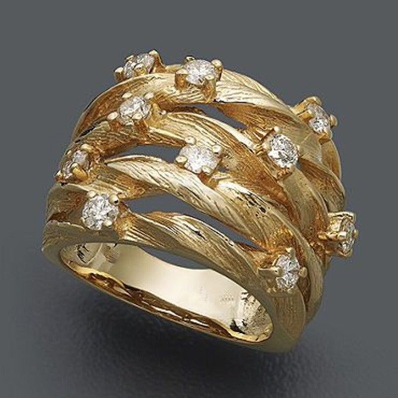 Maya – Eleganter Goldener Vintage-Ring