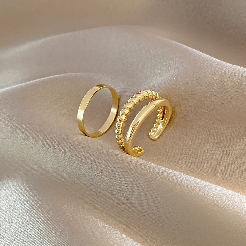 Raine – Ensemble von Ringen mit zwei Stücken Stil