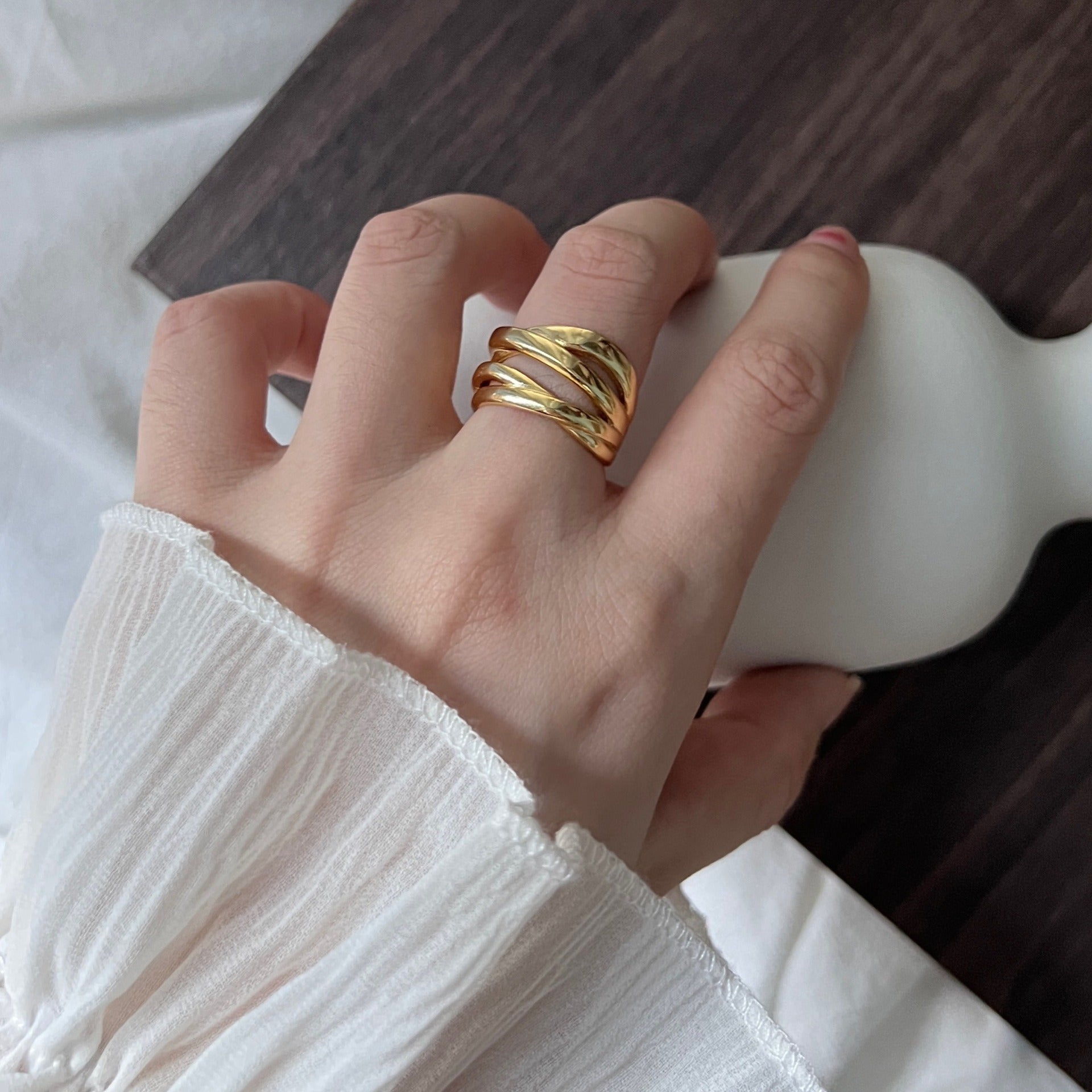 Riley – Geometrischer Ring Romantische Liebe