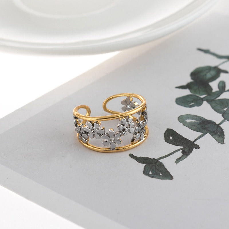 Florya – Ring Margerite Offen mit Unregelmäßigem Design