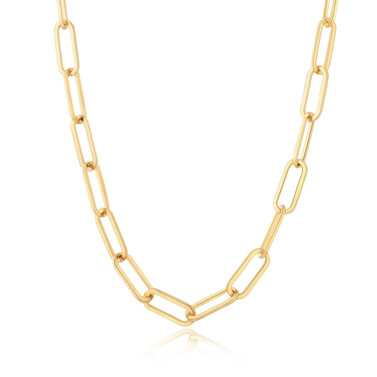Lena – Collier Paperclip Vergoldet 18K
