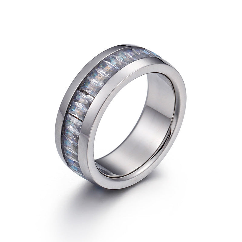 Klarissa – Diamantierter Ring aus Edelstahl