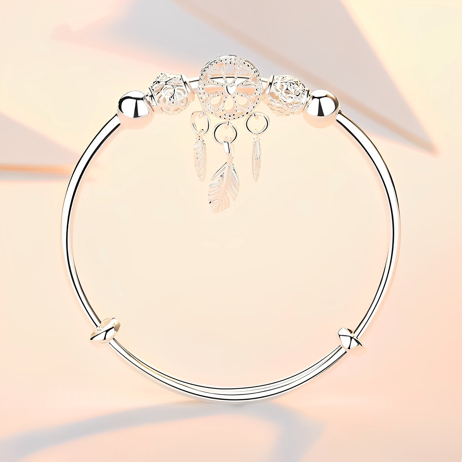 Aiyana – Verstellbares Traumfänger-Armband in Silber 925