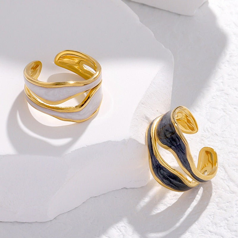Elina – Vintage-Ring in Weißem Gold Elegant