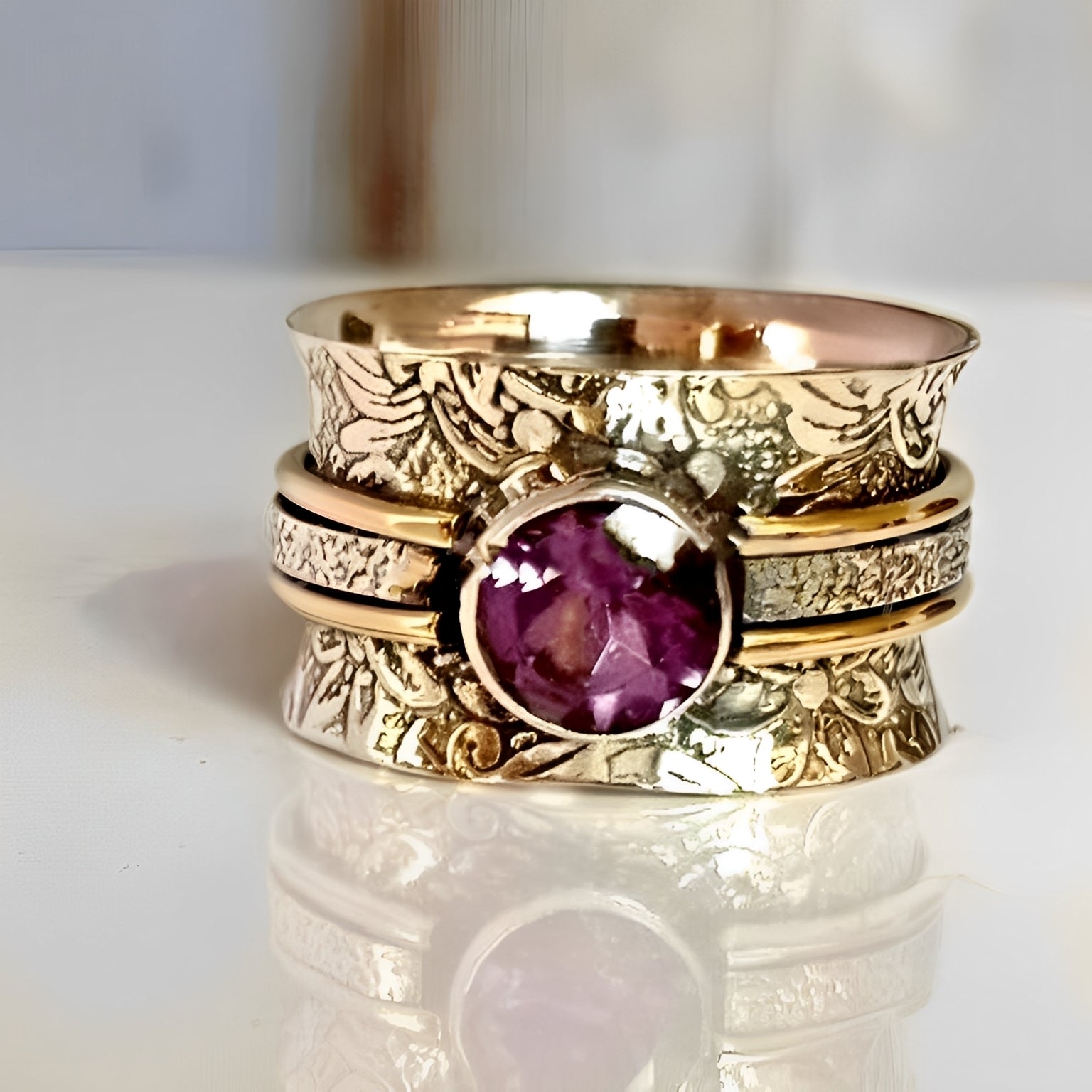 Elanya – Boho-Meditationsring aus Kristall