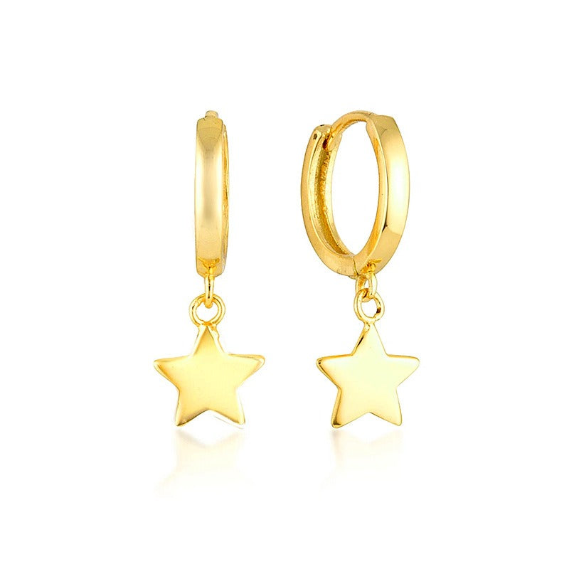 Stellia – Stern Ohrringe mit Fünf Zacken aus Gold