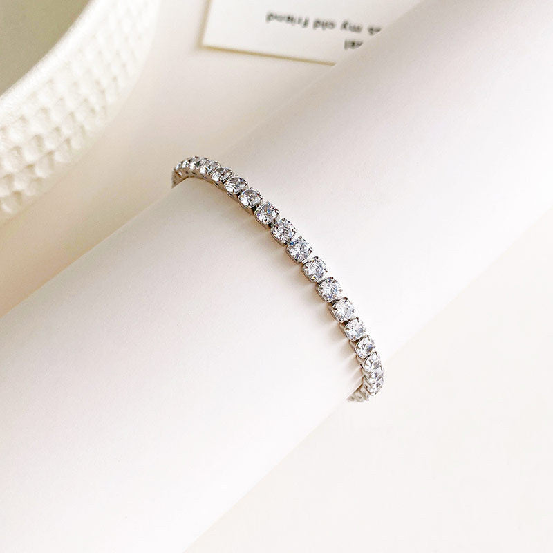 Camille – Voller Diamantarmband für elegante Paare