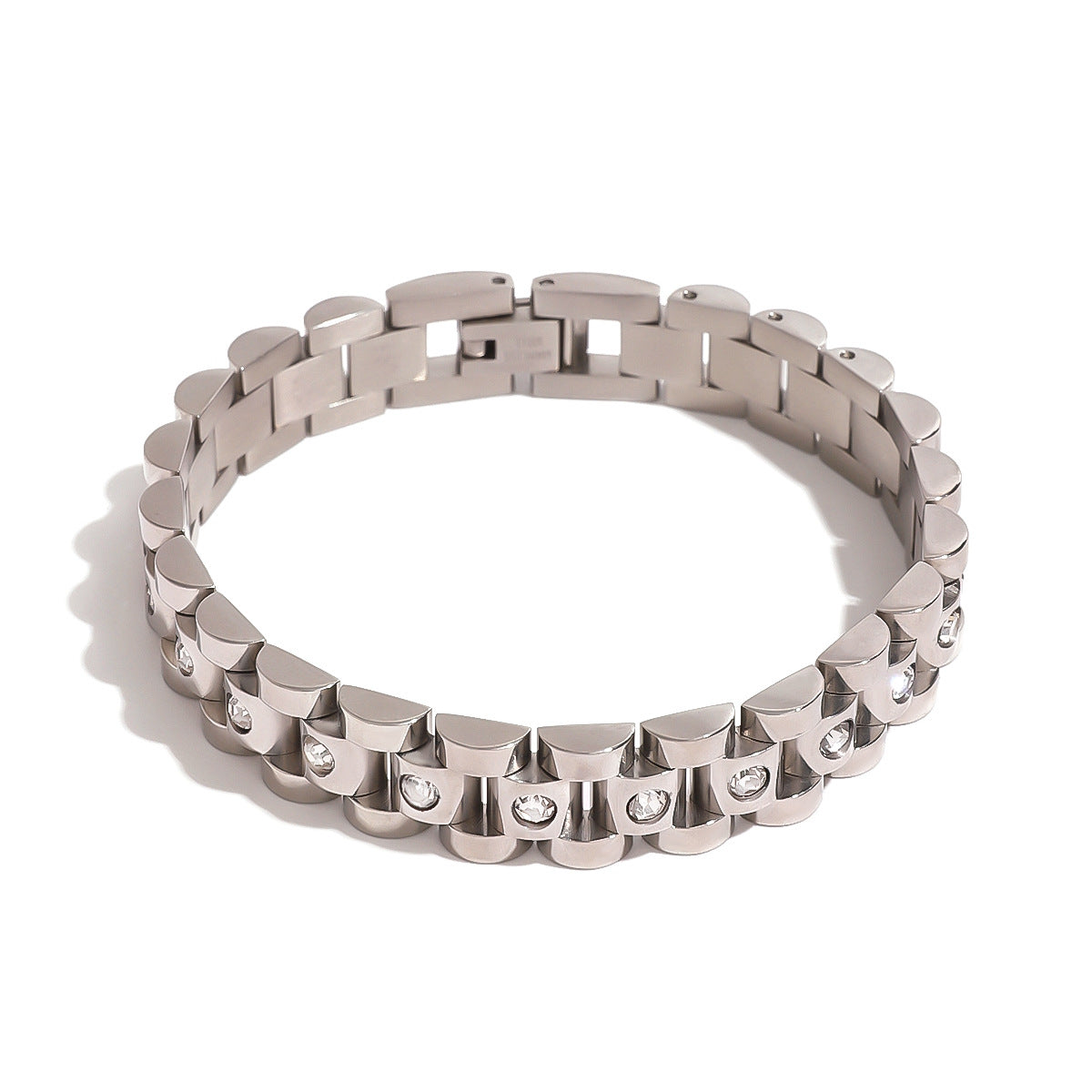 Antonia – Uhrmacher-Gliederarmband aus Titanstahl