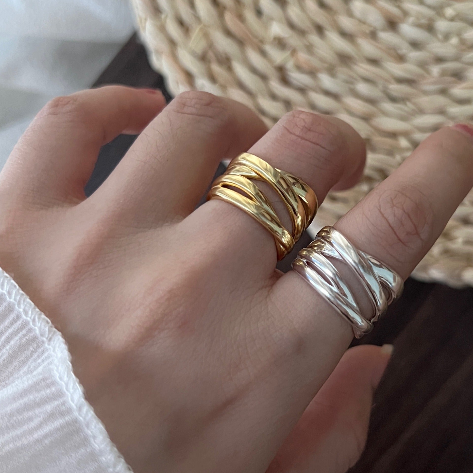 Riley – Geometrischer Ring Romantische Liebe