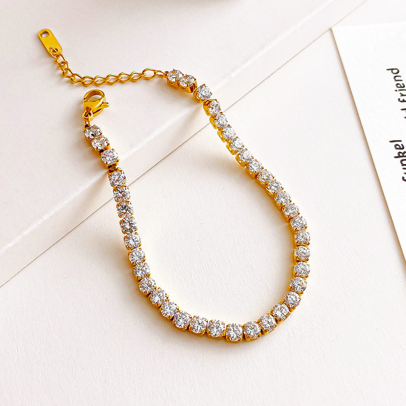 Camille – Voller Diamantarmband für elegante Paare