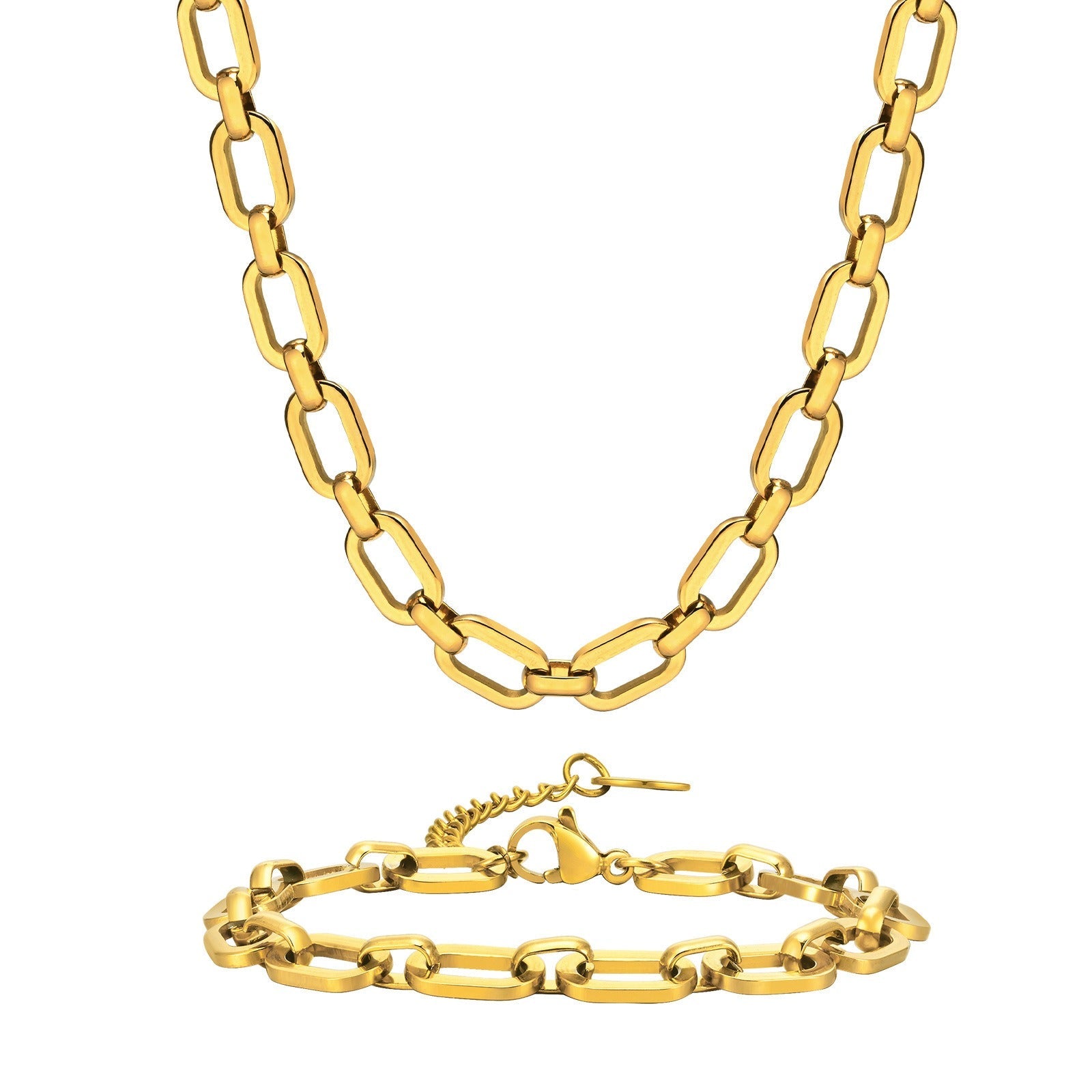 Alina – Set aus Edelstahl-Halskette und Armband
