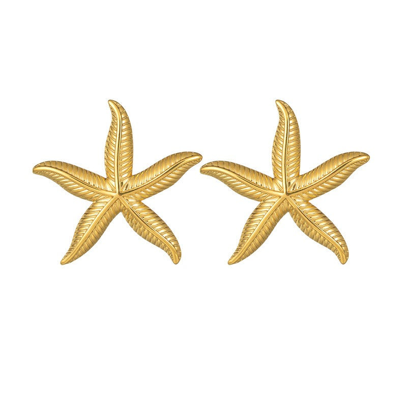 Pien – Goldene Seestern Ohrringe