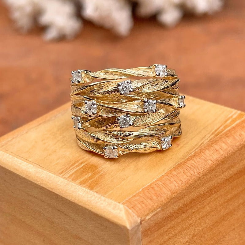 Maya – Eleganter Goldener Vintage-Ring