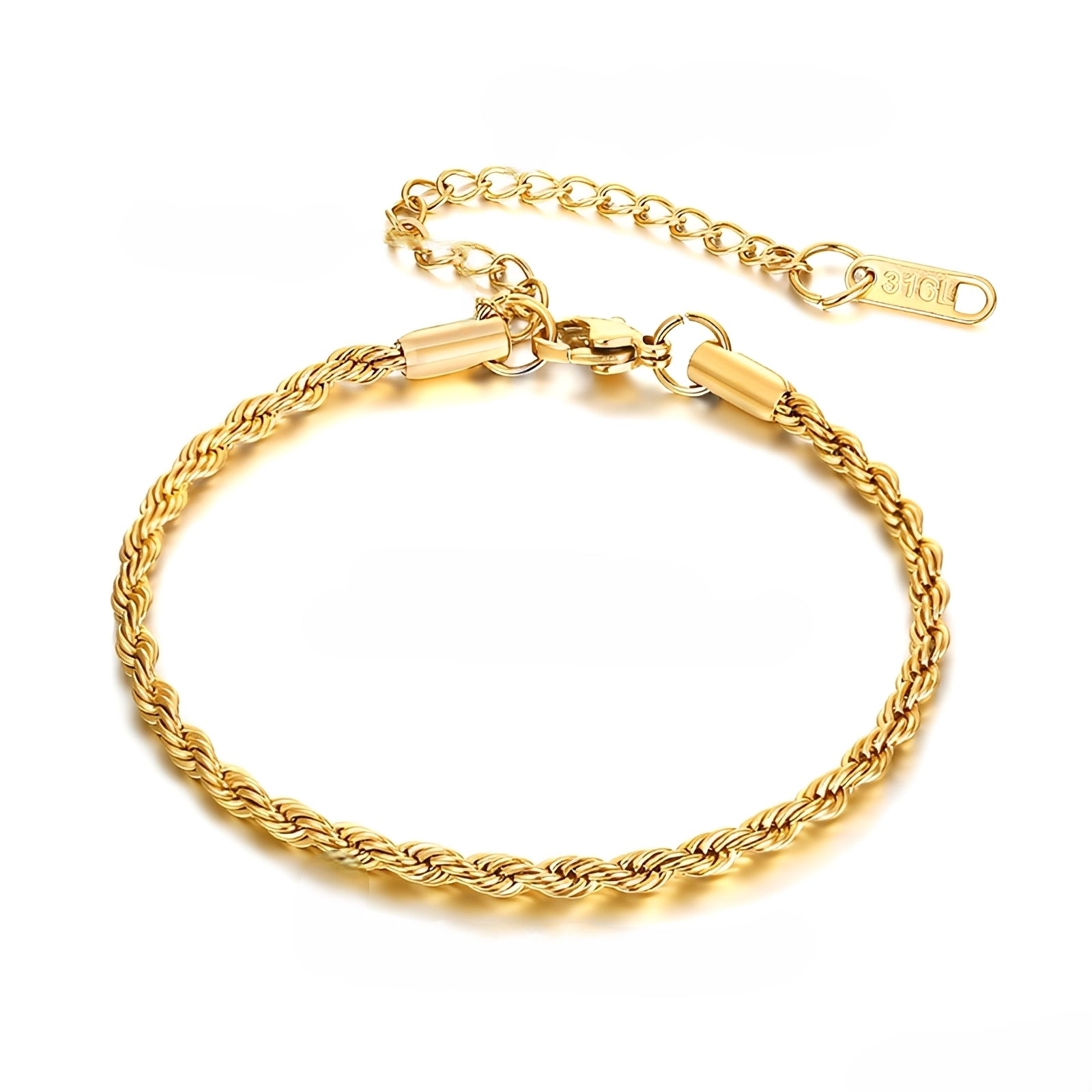 Ines – Gedrehter Edelstahlarmband