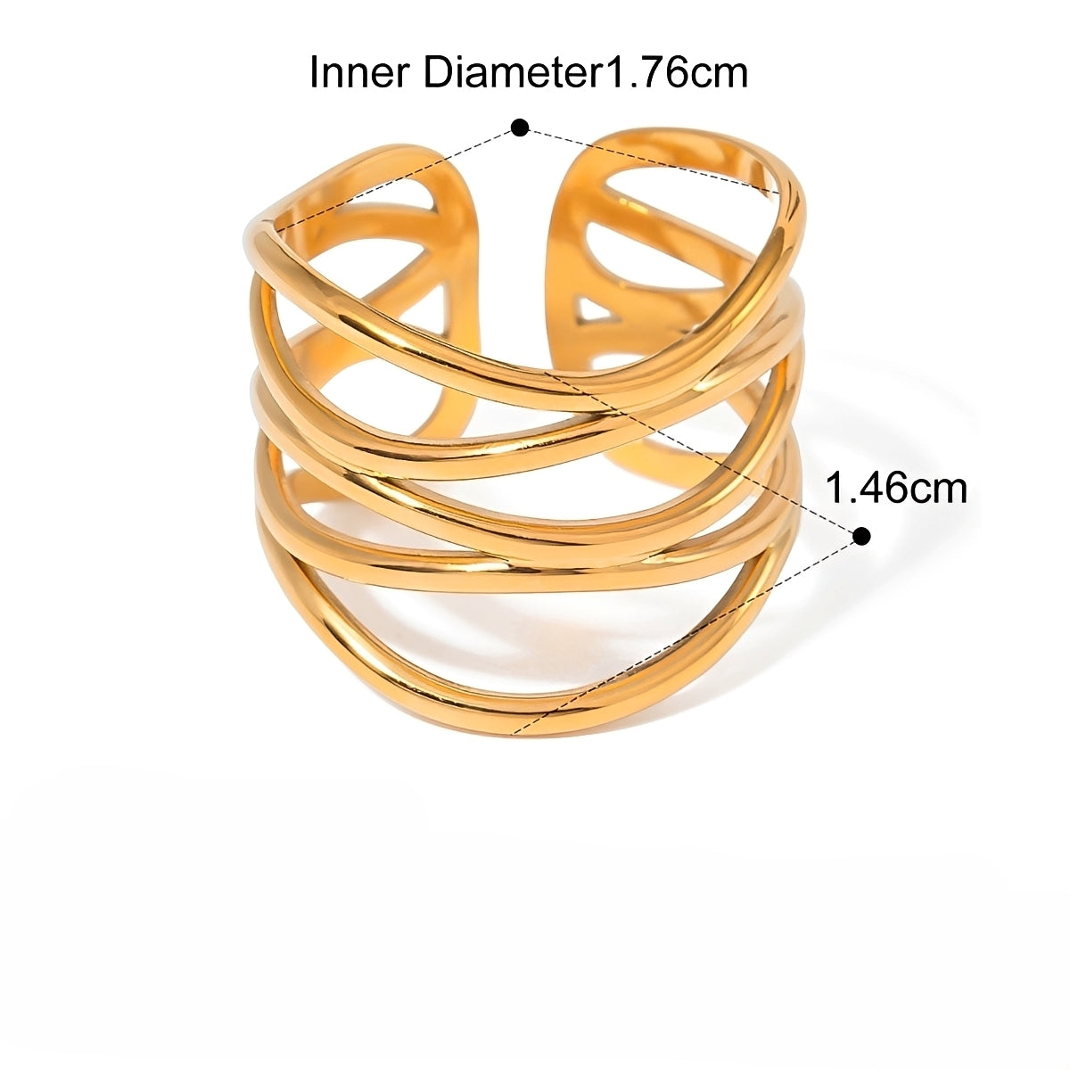 Ava – Eleganter minimalistischer Stahlring
