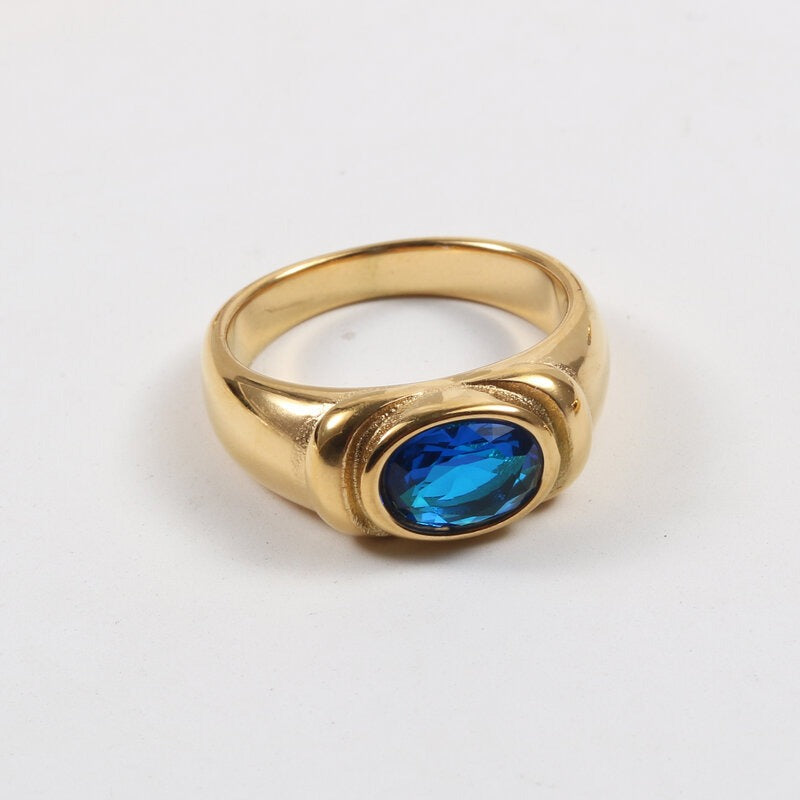 Alina – Ring Multicolor Zirkone Vergoldet