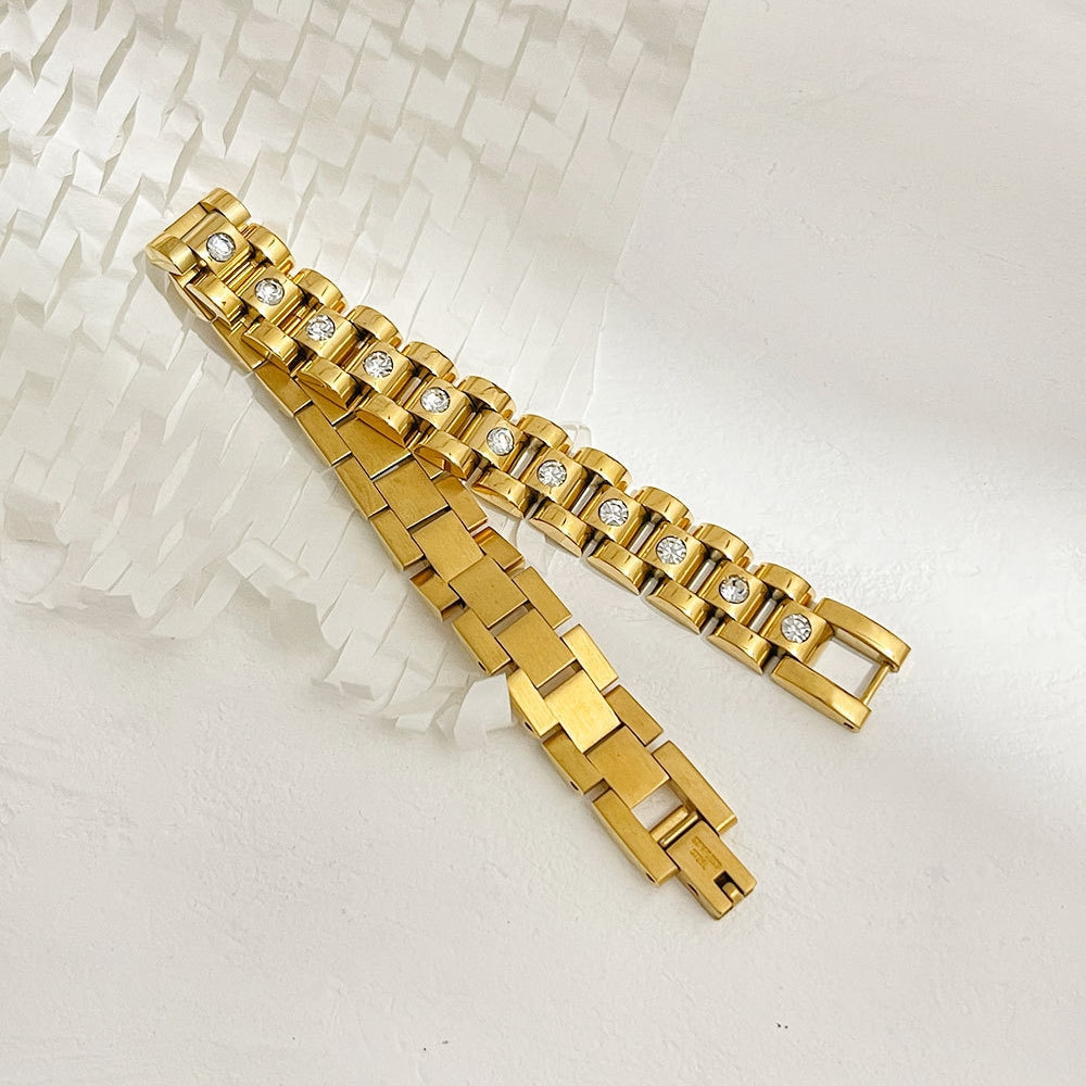 Antonia – Uhrmacher-Gliederarmband aus Titanstahl