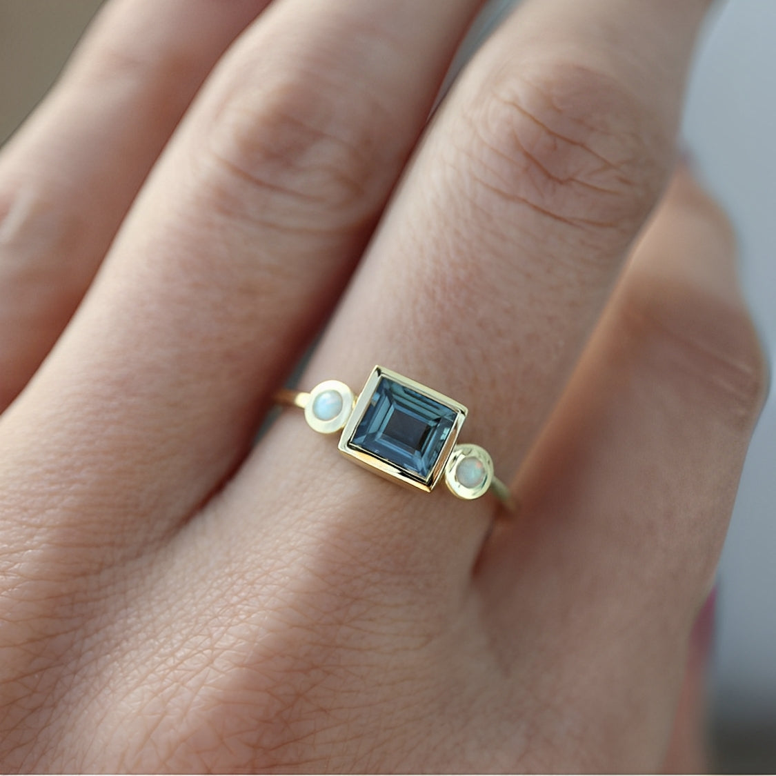 Talea – Boho Türkis Ring Set