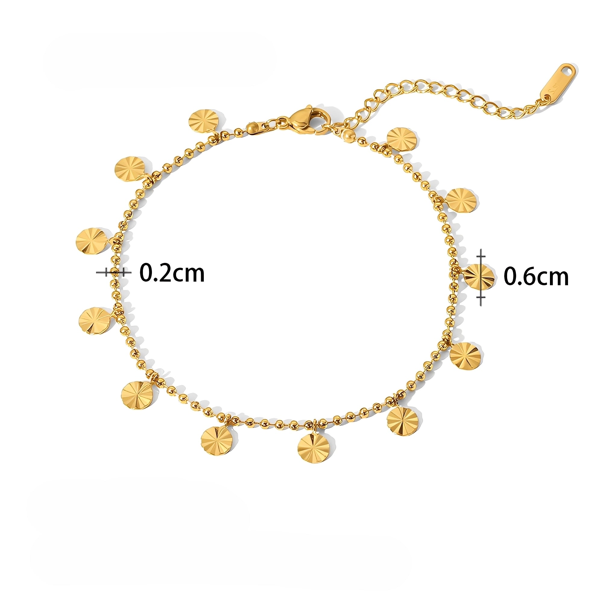 Clara – Trendiges Knöchelarmband aus Edelstahl