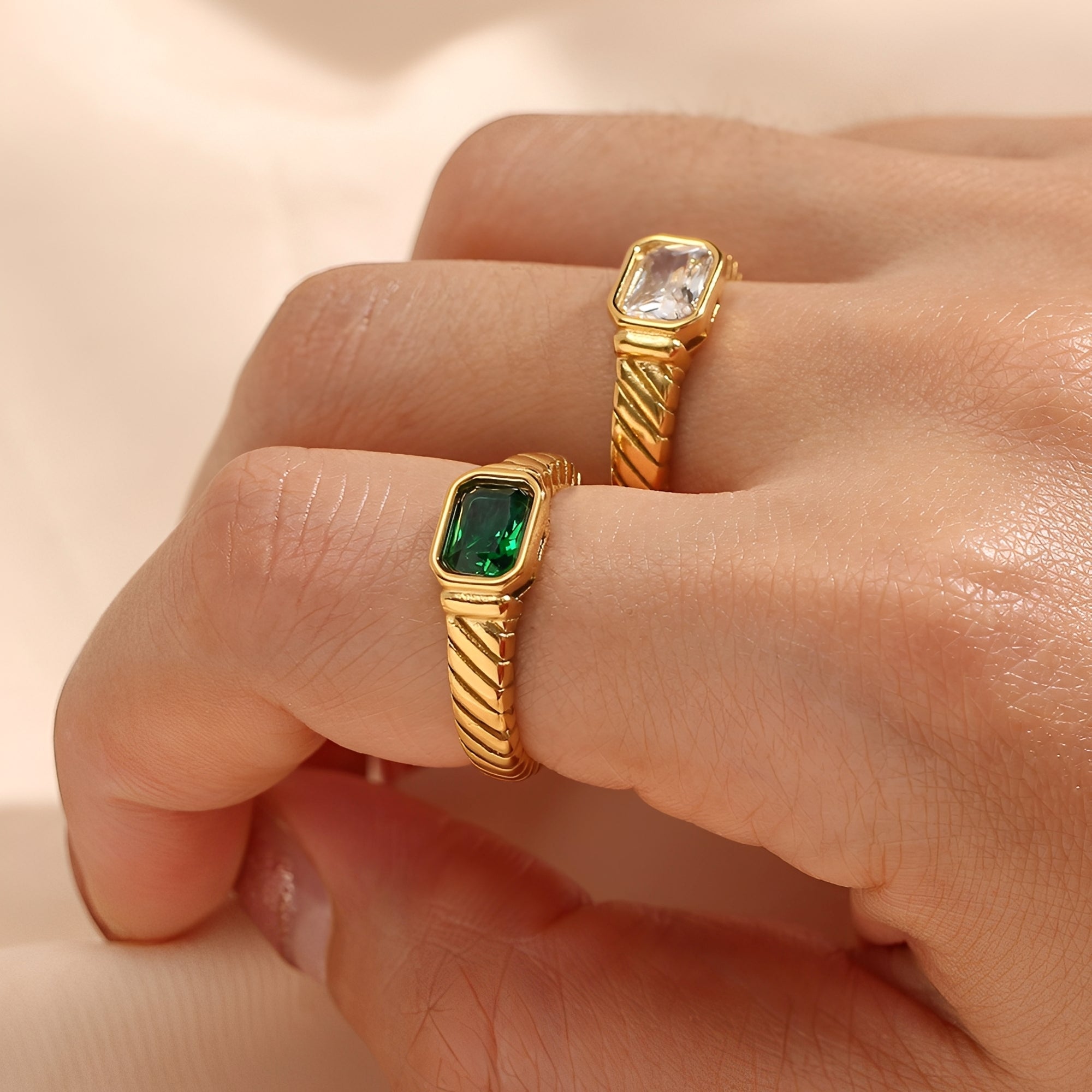 Zendy – Chic Zirkonring aus Stahl