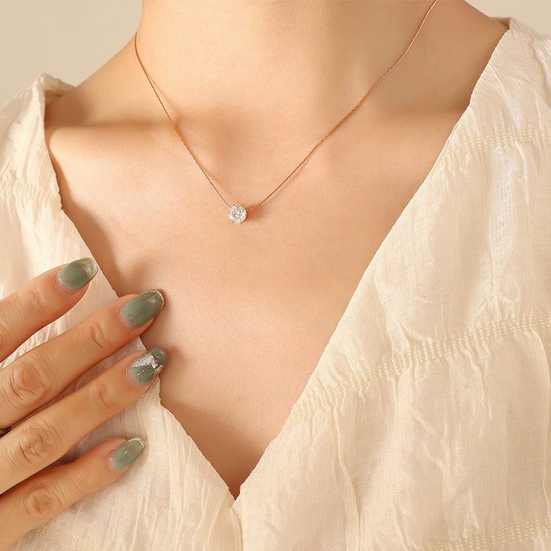 Gwen – Elegante Solitär-Zirkonia-Halskette