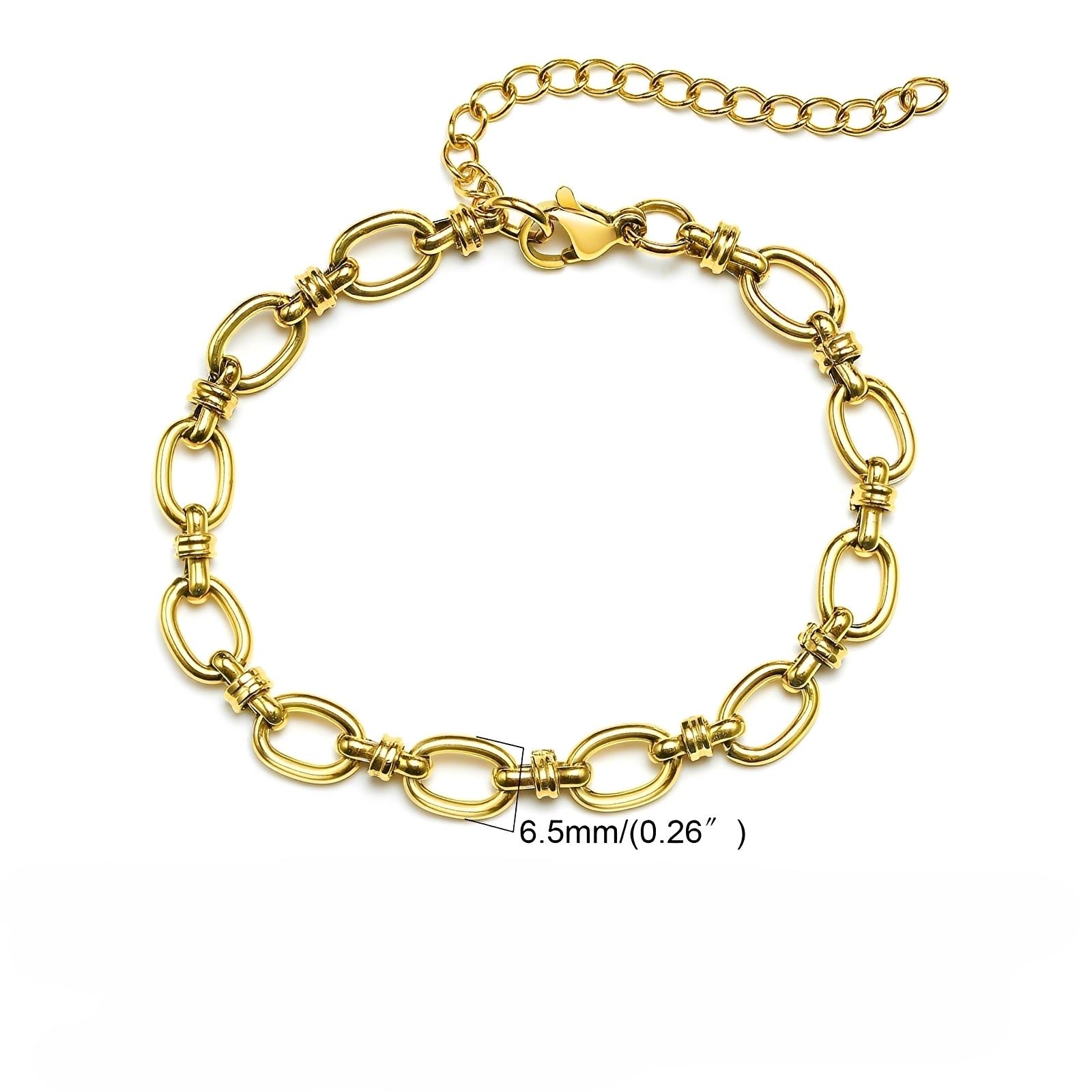 Emilia – Verlängertes vergoldetes Armband aus Edelstahl