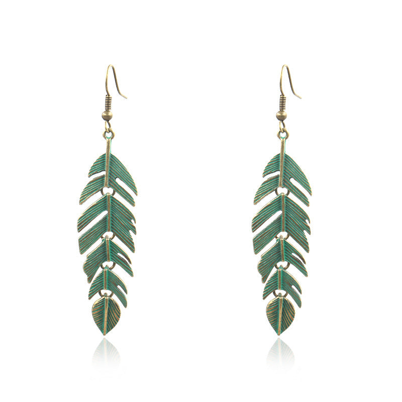 Ivana – Vintage-Blatt-Ohrringe