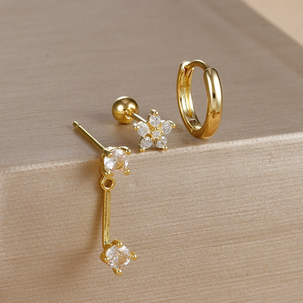 Anastasia – Set aus unregelmäßigen Ohrringen mit Diamanten