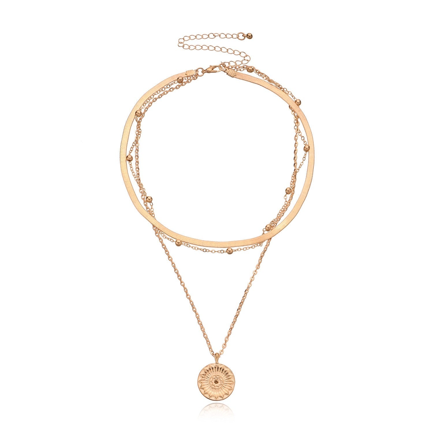 Riana – Collier Multi-Lagen mit Sphärischen Perlen