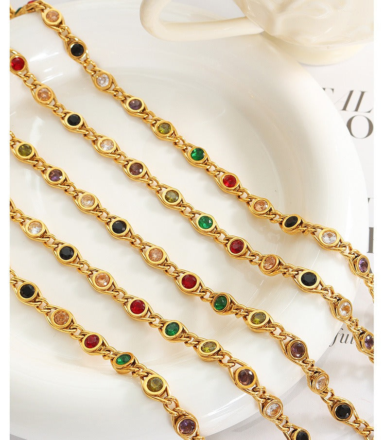 Yumi – Armband Fischaugenmuster Bunt Beschichtet