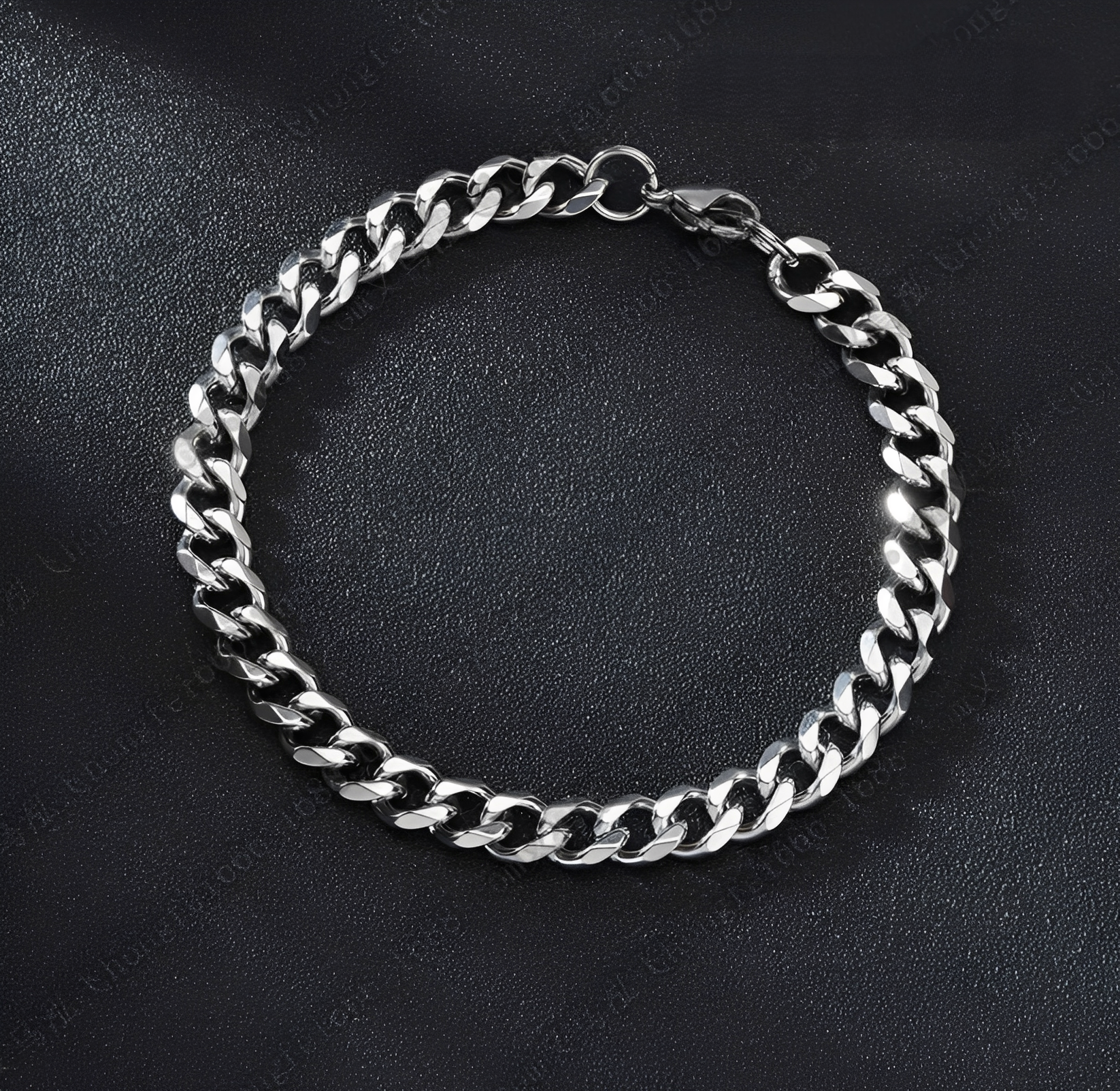 Glenda – Armband Cuban aus Edelstahl Geschliffen
