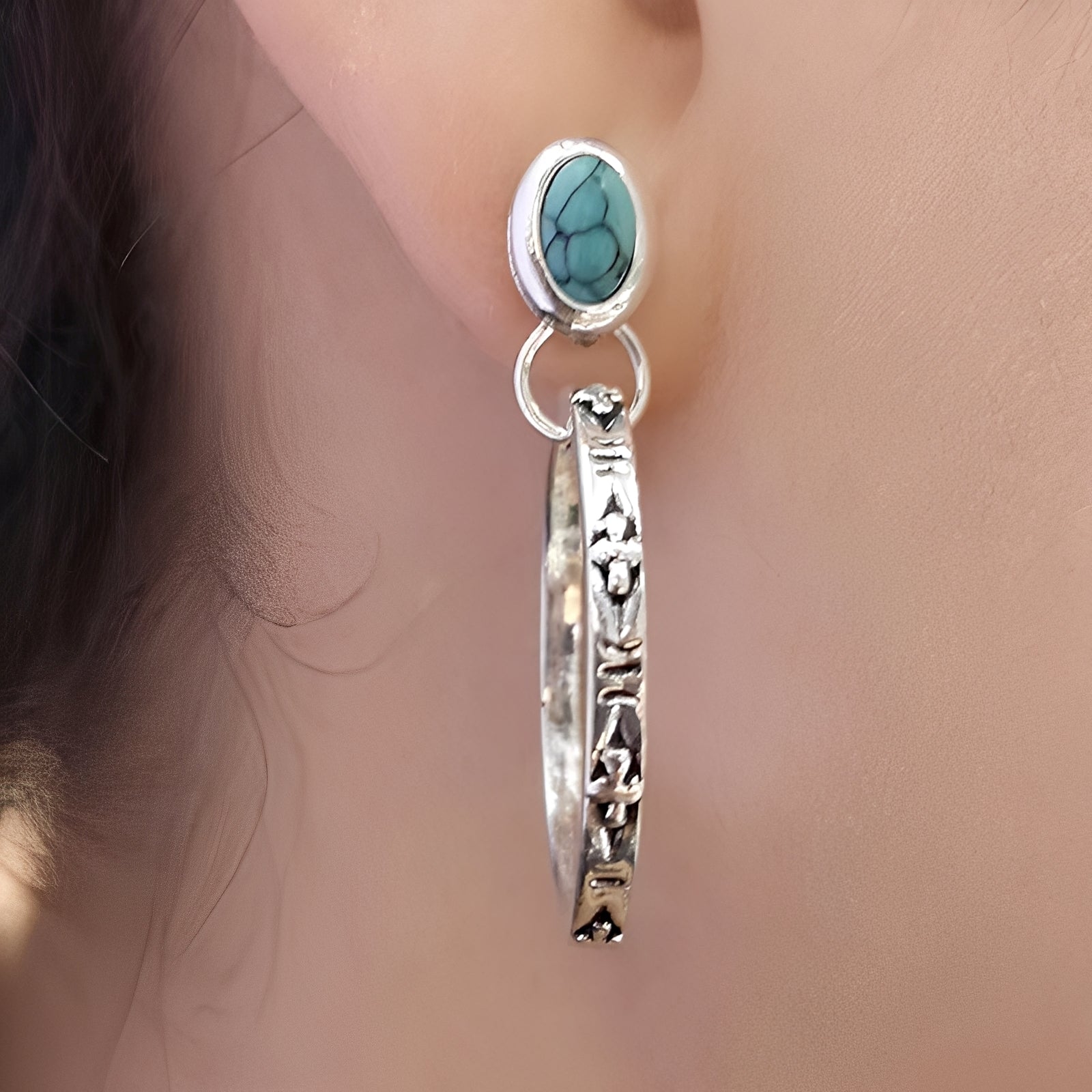 Issa – Ohrringe Boho Vintage mit Onyx
